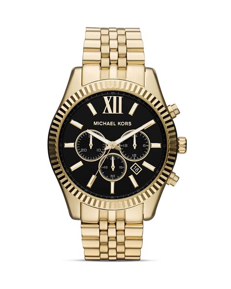 michael kors gold tone lexington watch|Michael Kors chronograph watch.